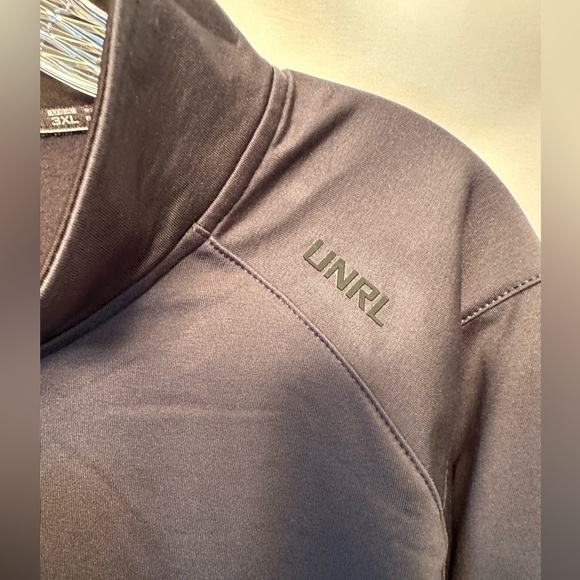 NWT UNRL Elite Quarter Zip II Pullover Men's 3XL Obsidian Gray Branded - Picture 5 of 13